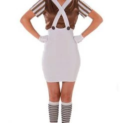 Cut Price Halloween Oompa Loompa Ladies Costume