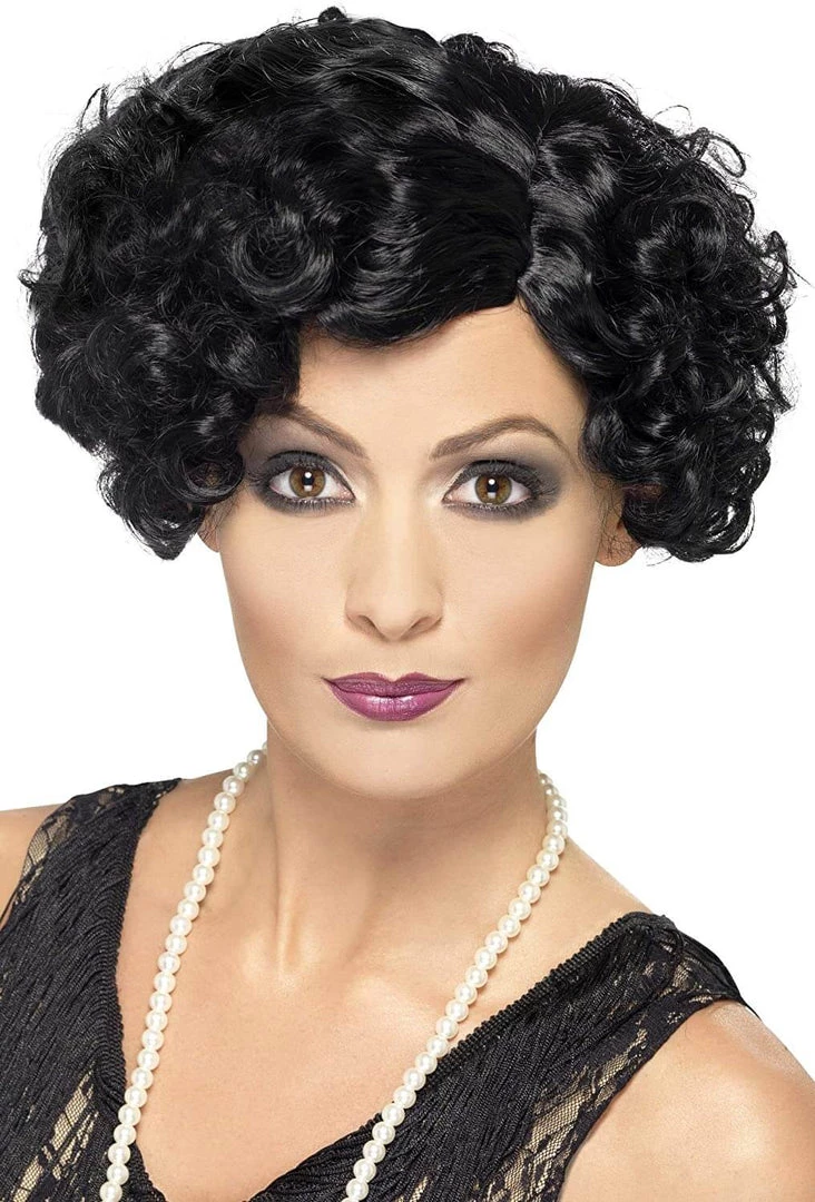 Smiffys 20s Black Flirty Flapper Wig 1920's Great Gatsby 3 Smiffys 20s Black Flirty Flapper Wig 1920's Great Gatsby