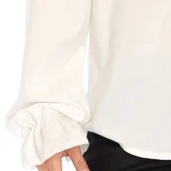 Leg Avenue Men's White Ruffle Front Shirt