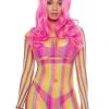 Leg Avenue Festival Wear Rainbow Fishnet Long Sleeved Dress 1 Leg Avenue Festival Wear Rainbow Fishnet Long Sleeved Dress