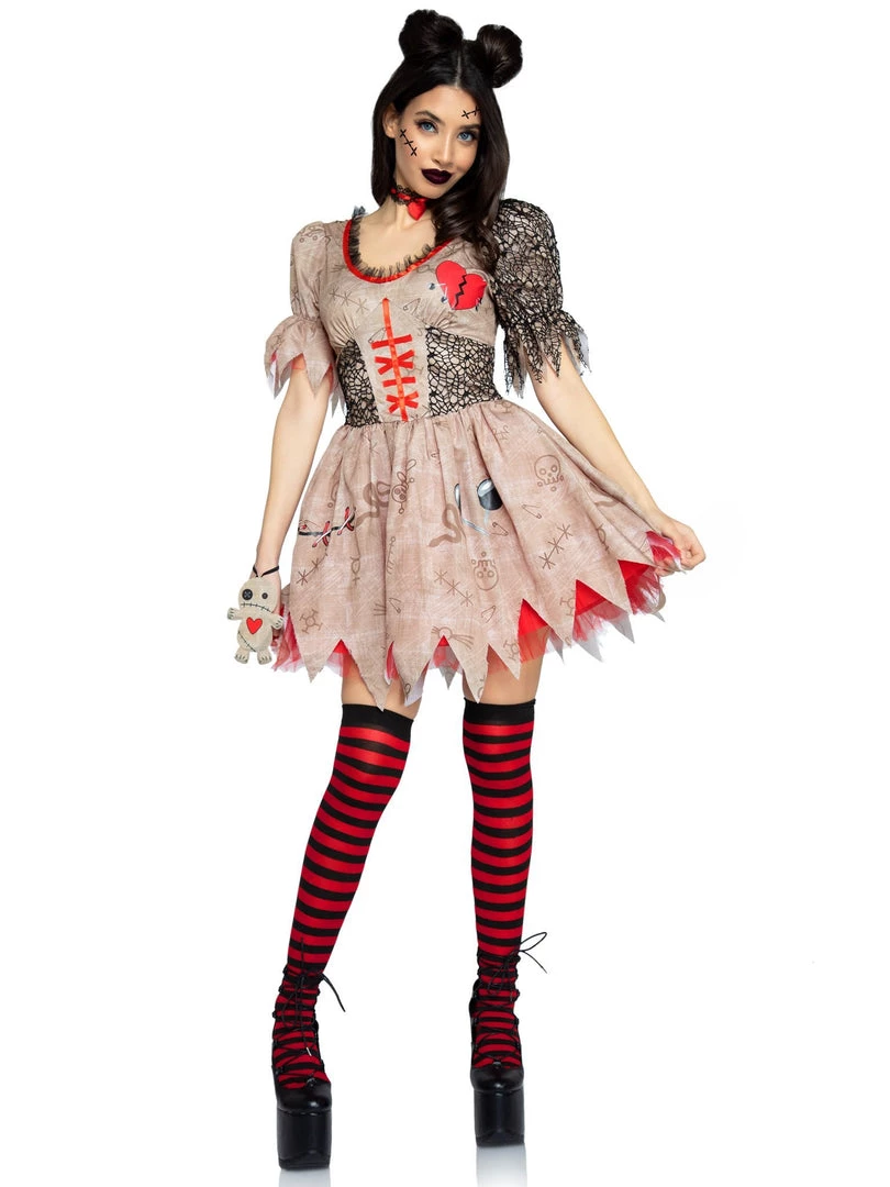 Leg Avenue Deadly Voodoo Doll Costume Halloween 6 Leg Avenue Deadly Voodoo Doll Costume Halloween