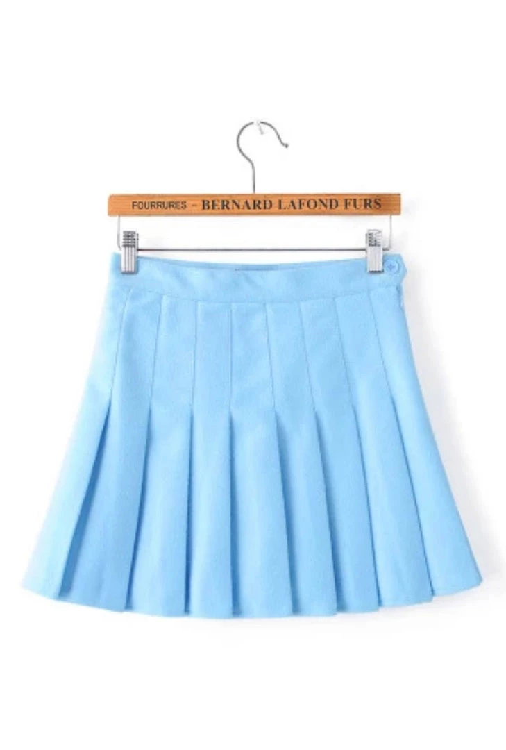 Melody Wang Light Blue School Tennis Skirt 3 Melody Wang Light Blue School Tennis Skirt