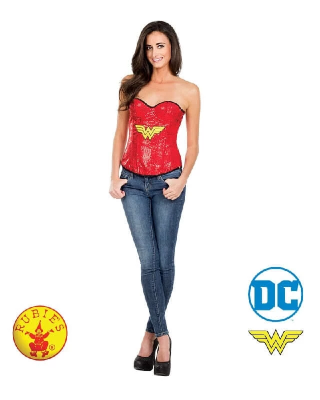 Rubies Corsets Wonder Woman Sequined Corset 5 Rubies Corsets Wonder Woman Sequined Corset
