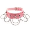 AnneCart Chokers Light Pink Chained Choker 2 AnneCart Chokers Light Pink Chained Choker