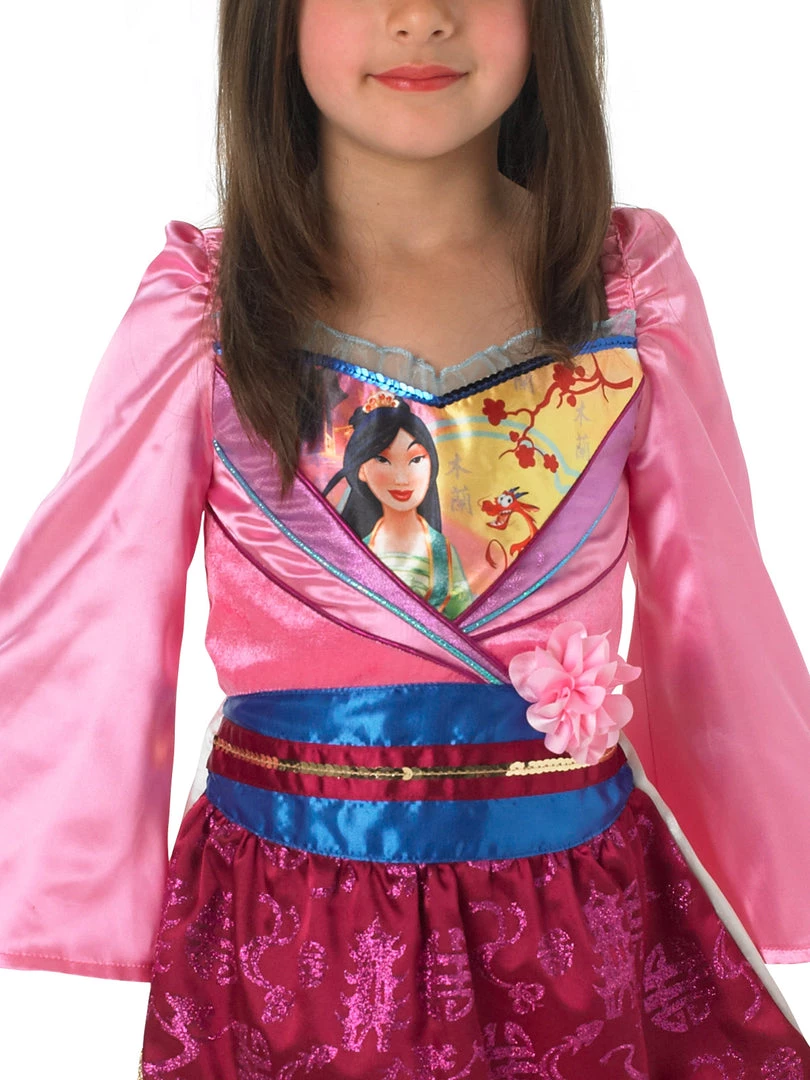 Rubies Book Week Girls Mulan Glitter Costume 4 Rubies Book Week Girls Mulan Glitter Costume