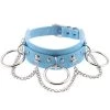 AnneCart Chokers Light Blue Chained Choker