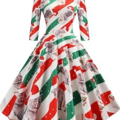 Unknown Christmas Kitty Vintage Dress