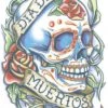 Tinsley La Rosa Day Of The Dead Temporary Tattoo