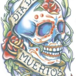 Tinsley La Rosa Day Of The Dead Temporary Tattoo