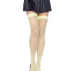 Leg Avenue Neon Green Fishnet Thigh Highs Hosiery