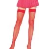 Leg Avenue Red Fishnet Thigh Highs