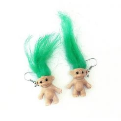 Aliexpress Jewellery Green Haired Troll Earrings