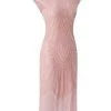 Best Dance Soft Pink Beaded Cap Sleeve Great Gatsby Dress Dresses