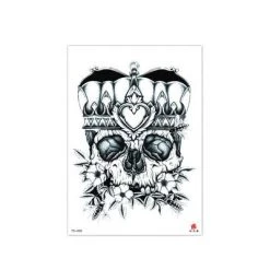 AnneCart Crowned Skull Temporary Tattoo Costume Accessories