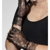 Smiffys Black Fingerless Lace Gloves