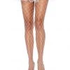 Leg Avenue White Fence Net Pantyhose Festival Wear