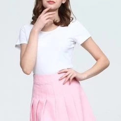 Melody Wang Baby Pink School Tennis Skirt