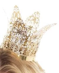 Leg Avenue Hats & Headwear Mini Metal Gold Crown