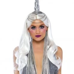 Leg Avenue Fairytale & Mystical Metallic Silver Unicorn Horn And Mane