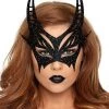 Leg Avenue Halloween Black Glitter Devil Mask