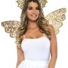 Leg Avenue Golden Angel Glitter Wings And Headband Pride