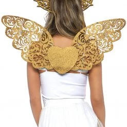 Leg Avenue Golden Angel Glitter Wings And Headband Pride