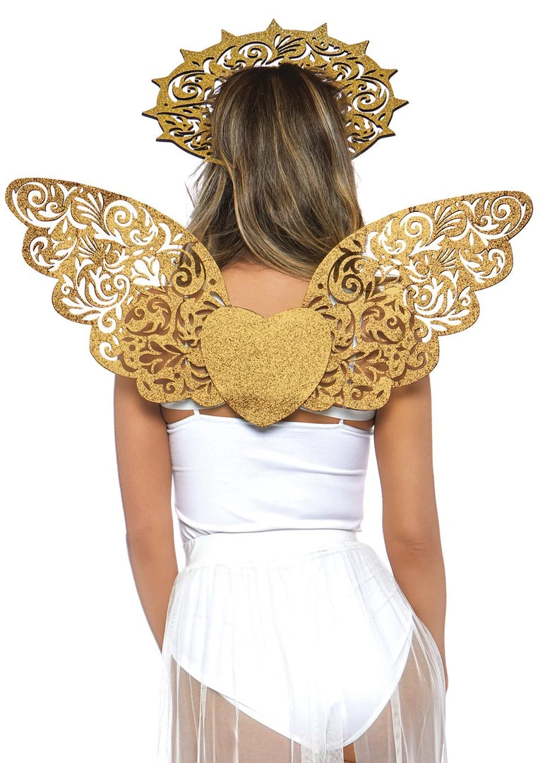 Leg Avenue Golden Angel Glitter Wings And Headband Pride 4 Leg Avenue Golden Angel Glitter Wings And Headband Pride