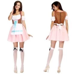 Hurly-Burly Pretty Pastel Pink Oktoberfest Dress Oktoberfest Costumes And Accessories