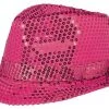 Unknown Hot Pink Sequined Fedora