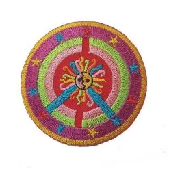 Hurly-Burly Iron-on Patches Trippy Peace Iron On Patch