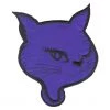 Hurly-Burly (p) Large Purple Cat Iron On Patch