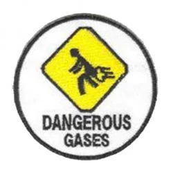 Hurly-Burly (p) Dangerous Gases Iron On Patch Iron-on Patches
