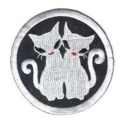 Hurly-Burly (p) Iron-on Patches Cats Iron On Patch