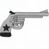 Hurly-Burly (p) Iron-on Patches Gun Iron On Patch