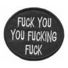 Hurly-Burly (p) Fuck You You Fucking Fuck Iron On Patch Iron-on Patches