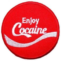 Hurly-Burly (p) Iron-on Patches Enjoy Cocaine Iron On Patch