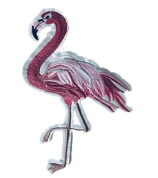 Hurly-Burly Iron-on Patches Flamingo Sew On Patch 3 Hurly-Burly Iron-on Patches Flamingo Sew On Patch