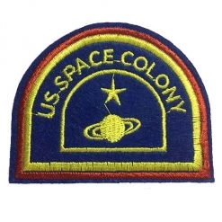 Hurly-Burly (p) US Space Colony Iron On Patch