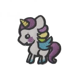 Hurly-Burly (p) Cartoon Unicorn Iron On Patch Iron-on Patches