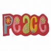 Hurly-Burly (p) Hippie Peace Iron On Patch