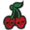 Hurly-Burly (p) Cherry Skulls Iron On Patch