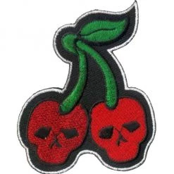 Hurly-Burly (p) Cherry Skulls Iron On Patch