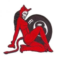 Hurly-Burly (p) Iron-on Patches Devil Women & 8 Ball Iron On Patch