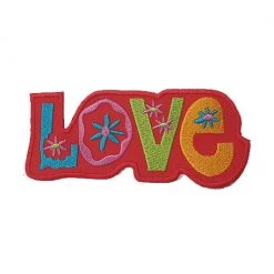 Hurly-Burly (p) Hippie Love Iron On Patch Iron-on Patches