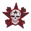 Hurly-Burly Iron-on Patches Skull & Crossbones On Star Iron On Patch