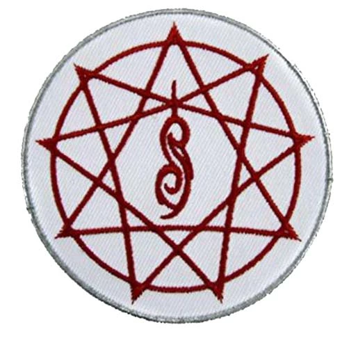 Hurly-Burly (p) Large White Round Slipknot Iron On Patch 3 Hurly-Burly (p) Large White Round Slipknot Iron On Patch