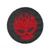 DHGate Red Flaming Skull Iron On Patch