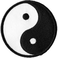 Hurly-Burly (p) Large Ying And Yang Iron On Patch