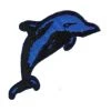 Hurly-Burly (p) Dolphin Iron On Patch Iron-on Patches