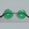 Carnival Hippy Circle Green & Black Glasses